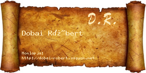 Dobai Róbert névjegykártya